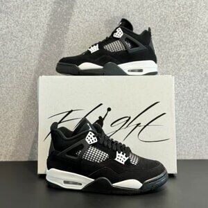 Nike Air Jordan 4 Retro “Black Canvas” Men’s Deadstock Sneakers - Authentic, Ne